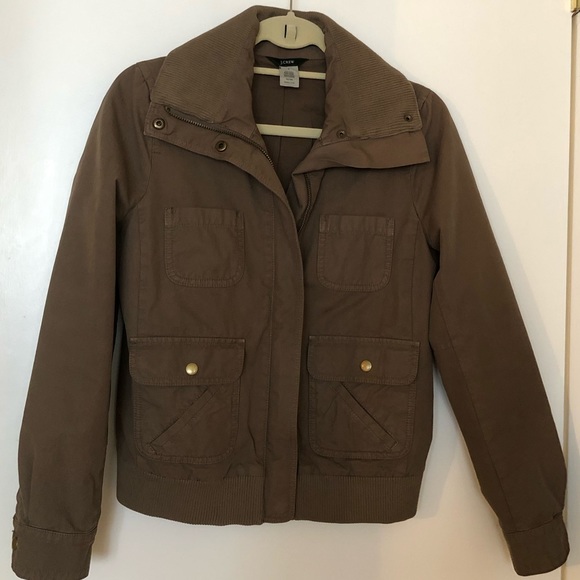 J. Crew forest green cargo jacket - Picture 1 of 6